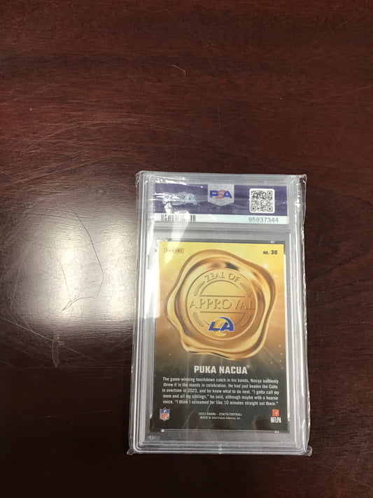 2023 Panini Zenith Football Puka Nacua Zeal Of Approval RC PSA 10