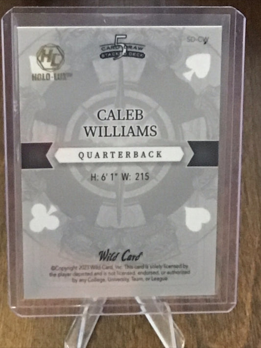 2023 Wild Card 5 Card Draw Stacked Caleb Williams PRC Red A Of Spades 2/2