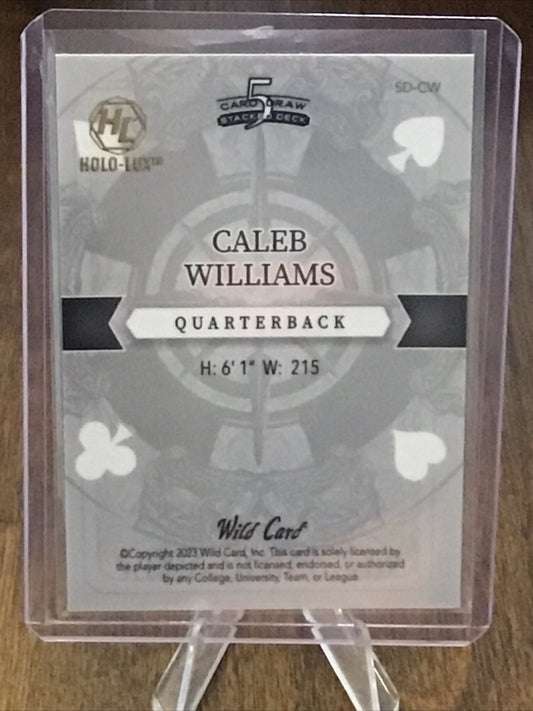 2023 Wild Card 5 Card Draw Stacked Caleb Williams PRC Orange K Of Spades 4/5
