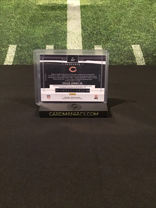 2022 Panini Impeccable Football - Velus Jone Jr. Elegance Patch Autograph