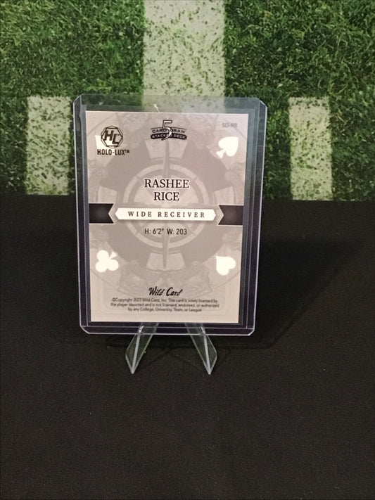 2023 Wild Card 5 Card Draw Stacked Deck Rashee Rice RC Yellow Joker 1/1