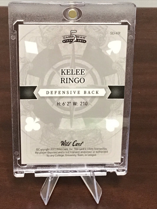 2023 Wild Card 5 Card Draw Stacked Deck Kelee Ringo RC Silver J Of Spades 1/1 Auto