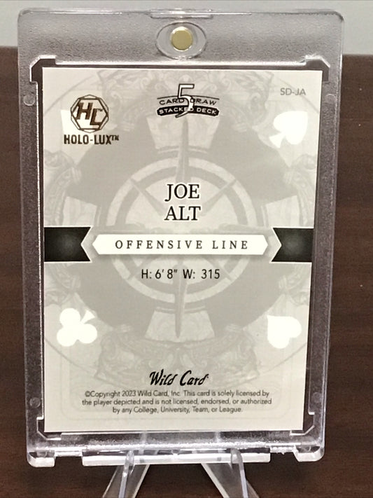 2023 Wild Card 5 Card Draw Stacked Deck Joe Alt PRC Purple A Of Clubs 3/4