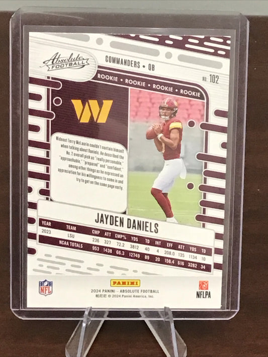 2024 Panini Absolute Football Jayden Daniels RC