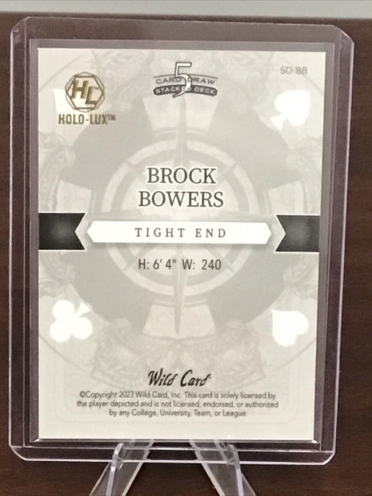 2023 Wild Card 5 Card Draw Stacked Brock Bowers PRC Orange J Of Spades 4/5