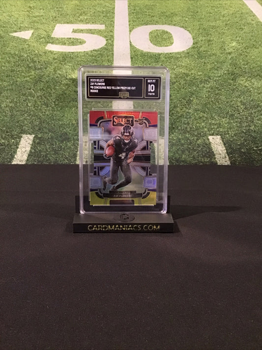 2023 Panini Select - Concourse Red & Yellow Prizm Die-Cut #8 Zay Flowers (RC)