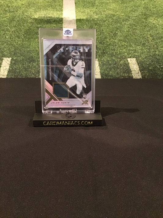 2020 Panini XR - X-Ray Swatches #XR-JU Jalen Hurts /75 (MEM, RC)