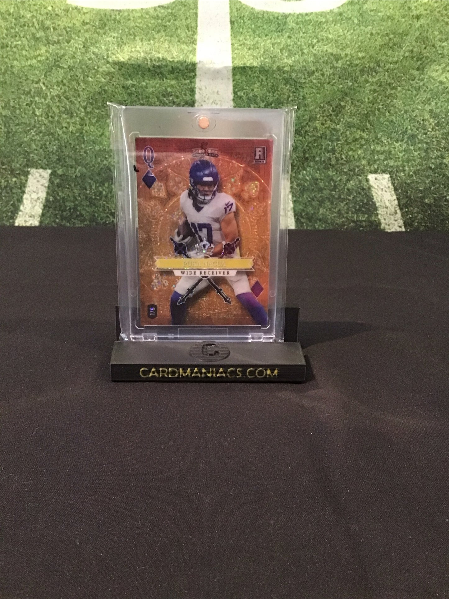 2023 Wild Card 5 Card Draw Stacked Deck Puka Nacua RC Orange Queen Of Diamonds