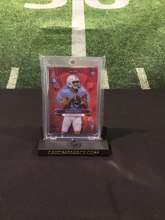 2023 Wild Card 5 Card Draw Stacked Deck Drake Maye PRC Red Ace Of Spades 1/2