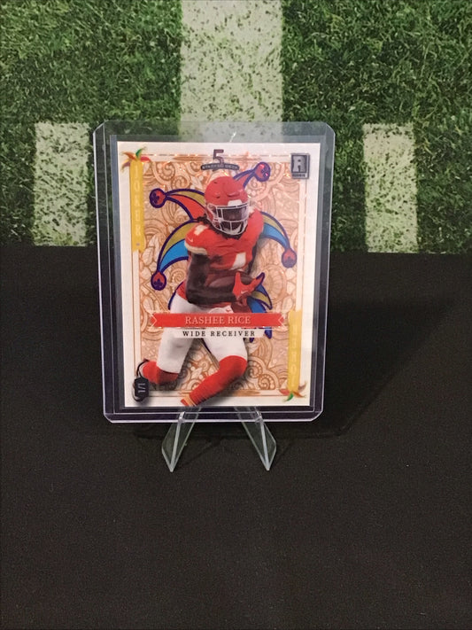 2023 Wild Card 5 Card Draw Stacked Deck Rashee Rice RC Yellow Joker 1/1