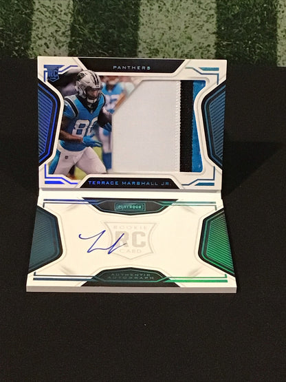 2021 Panini Playbook - Rookie Jersey Autograph Terrace Marshall Jr.(AU, MEM, RC)
