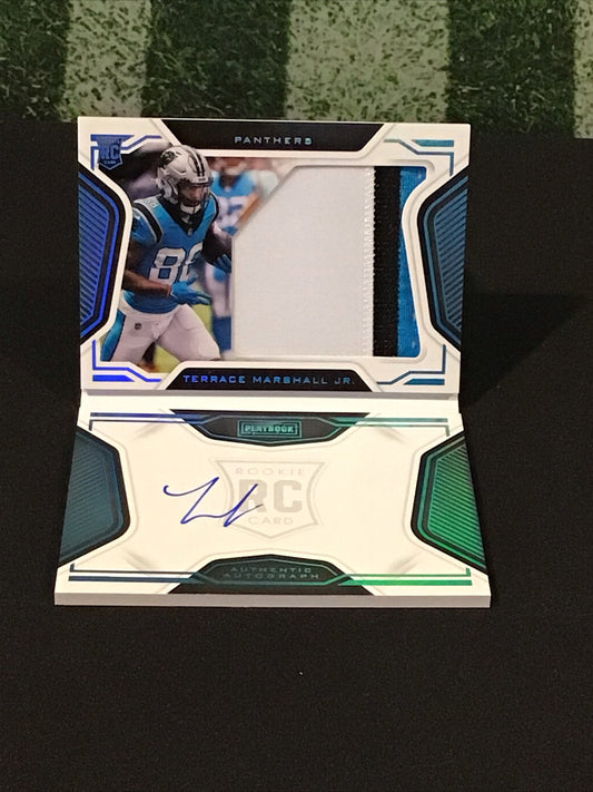 2021 Panini Playbook - Rookie Jersey Autograph Terrace Marshall Jr.(AU, MEM, RC)
