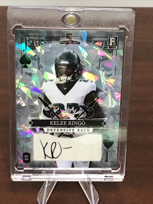 2023 Wild Card 5 Card Draw Stacked Deck Kelee Ringo RC Silver J Of Spades 1/1 Auto
