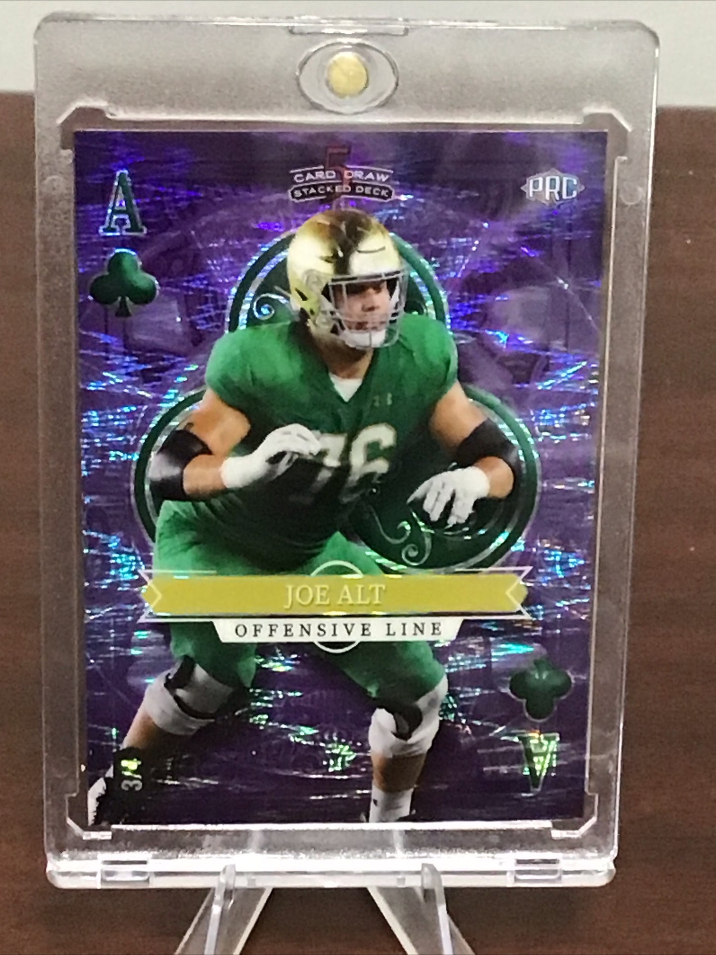 2023 Wild Card 5 Card Draw Stacked Deck Joe Alt PRC Purple A Of Clubs 3/4