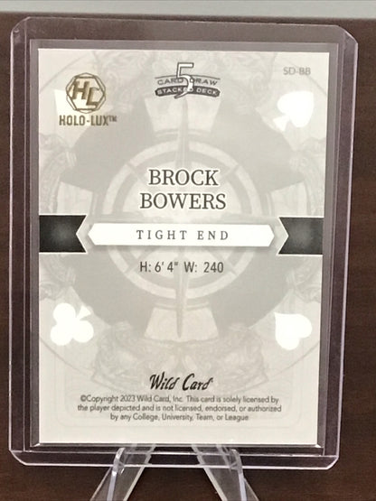 2023 Wild Card 5 Card Draw Stacked Brock Bowers PRC Orange J Of Spades 4/5