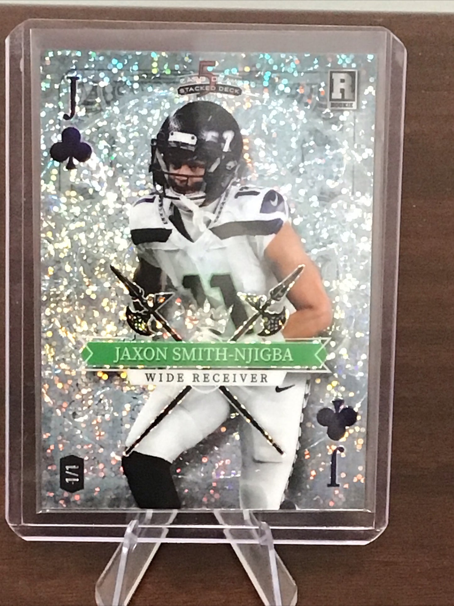 2023 Wild Card 5 Card Draw Stacked Jaxon Smith-Njigba RC Silver J Of Clubs 1/1