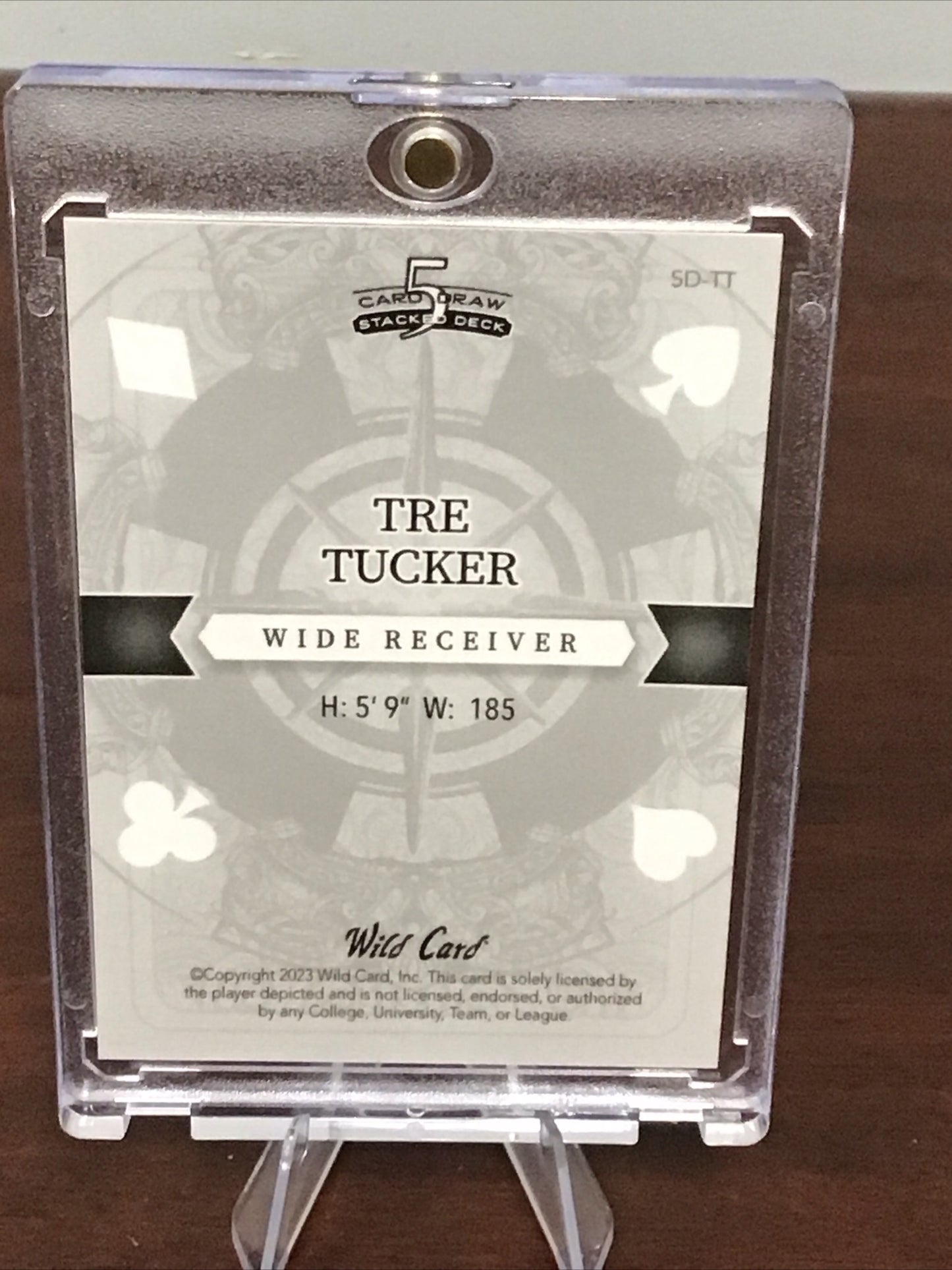 2023 Wild Card 5 Card Draw Stacked Tre Tucker Auto RC Gold A Of Diamonds 1/1