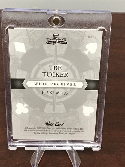 2023 Wild Card 5 Card Draw Stacked Tre Tucker Auto RC Gold A Of Diamonds 1/1
